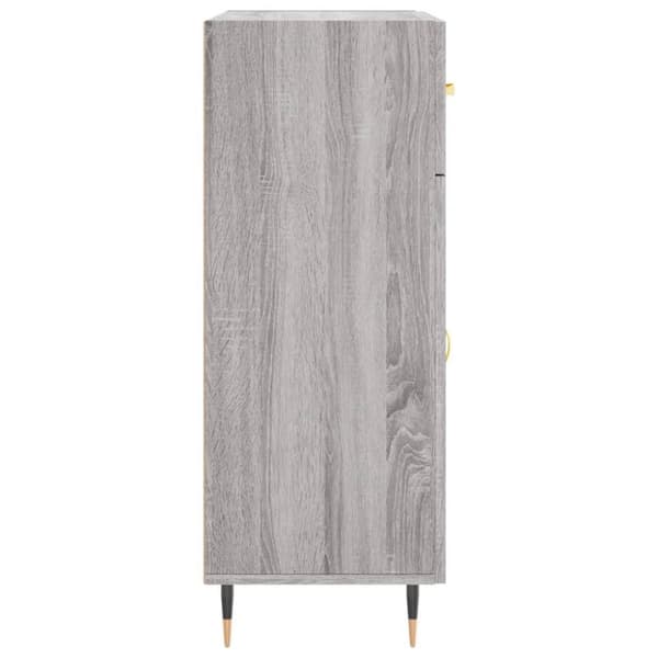 vidaXL skænk 69,5x34x90 cm konstrueret træ grå sonoma-eg