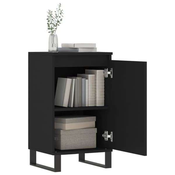 vidaXL Skjenk 2 stk svart 40x35x70 cm konstruert tre