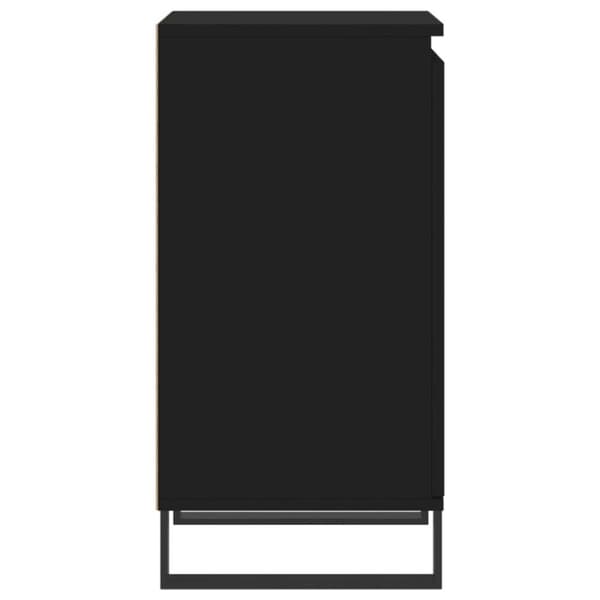 vidaXL Skjenk 2 stk svart 40x35x70 cm konstruert tre