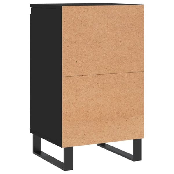 vidaXL Skjenk 2 stk svart 40x35x70 cm konstruert tre