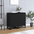 Miniatyrbilde 11 av 11: vidaXL Skjenk 2 stk svart 40x35x70 cm konstruert tre