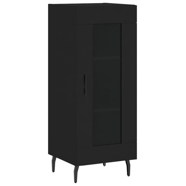 vidaXL Skjenk svart 34,5x34x90 cm konstruert tre