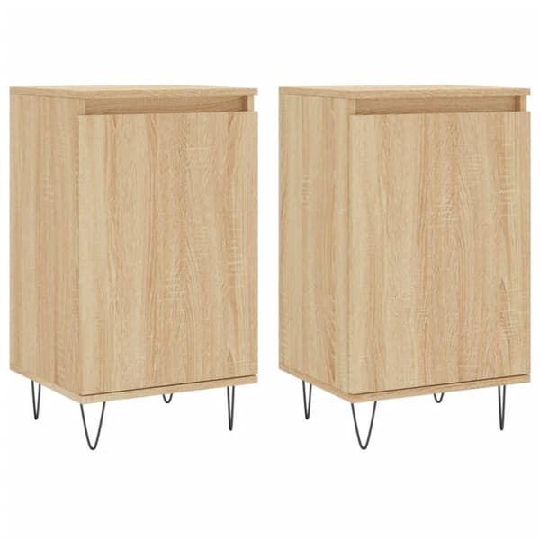vidaXL Byråer 2 st sonoma-ek 40x35x70 cm konstruerat trä