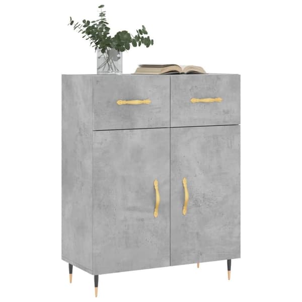 vidaXL Senkki betoninharmaa 69,5x34x90 cm tekninen puu