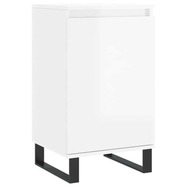 vidaXL Byråer 2 st vit högglans 40x35x70 cm konstruerat trä