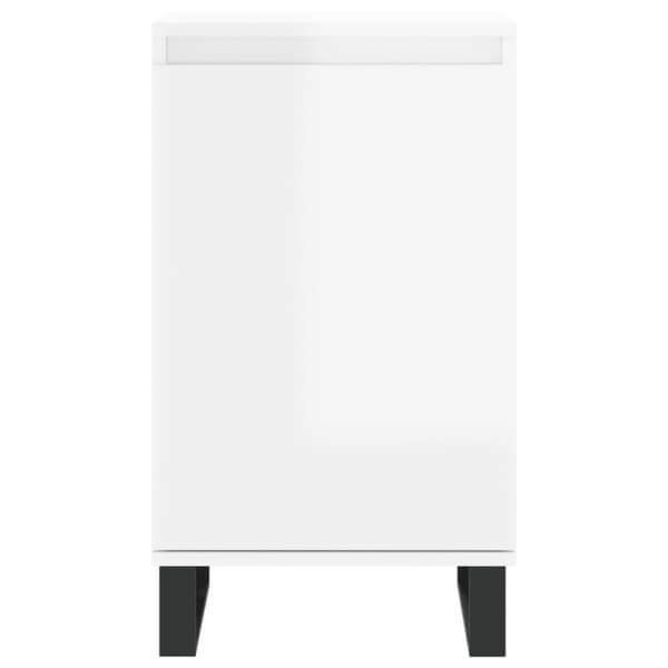 vidaXL Byråer 2 st vit högglans 40x35x70 cm konstruerat trä