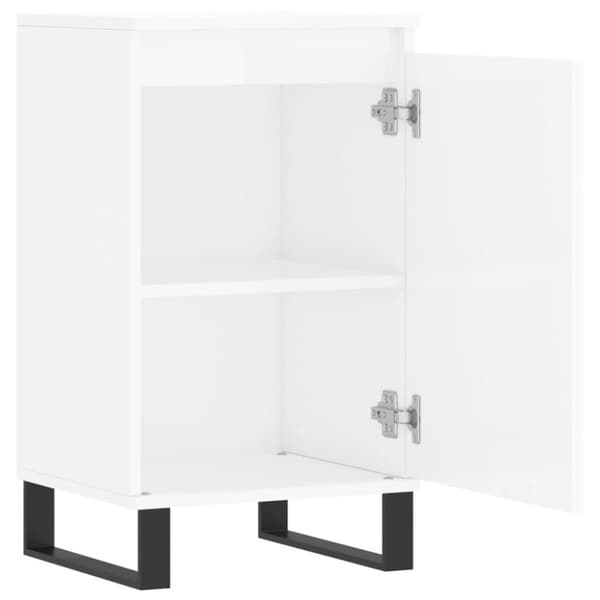 vidaXL Byråer 2 st vit högglans 40x35x70 cm konstruerat trä