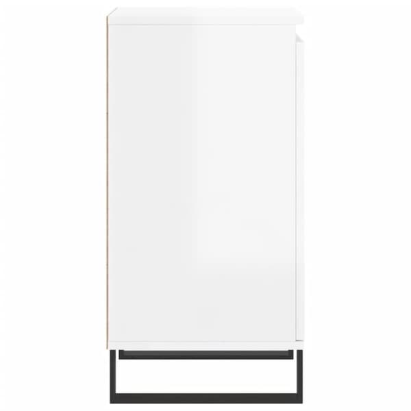 vidaXL Byråer 2 st vit högglans 40x35x70 cm konstruerat trä