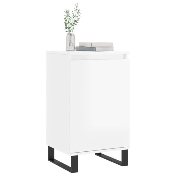 vidaXL Byråer 2 st vit högglans 40x35x70 cm konstruerat trä