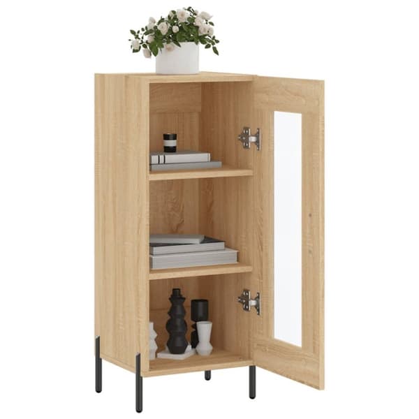 vidaXL Skjenk sonoma eik 34,5x34x90 cm konstruert tre