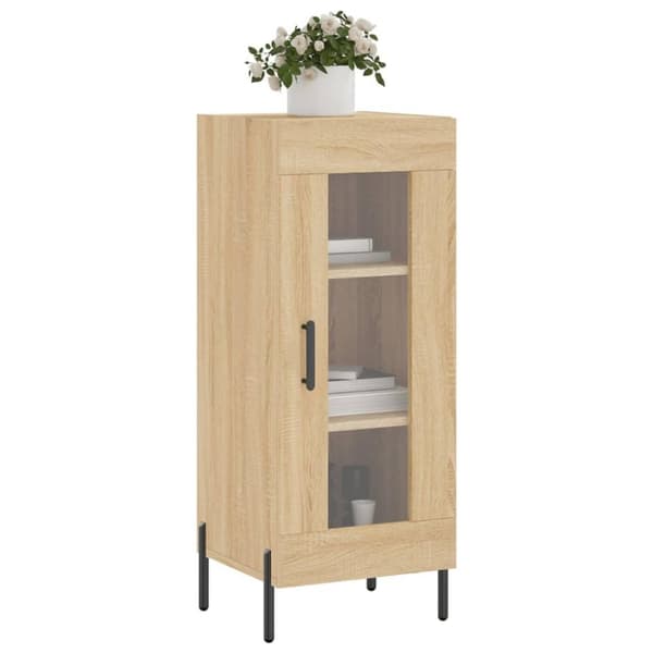 vidaXL Skjenk sonoma eik 34,5x34x90 cm konstruert tre