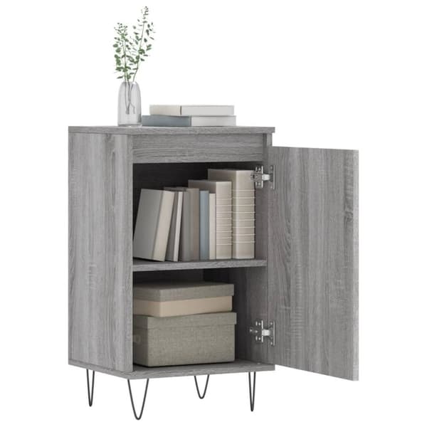 vidaXL skænke 2 stk. 40x35x70 cm konstrueret træ grå sonoma-eg
