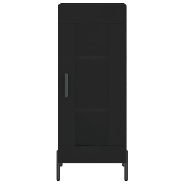 vidaXL Skjenk svart 34,5x34x90 cm konstruert tre