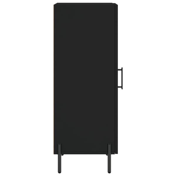 vidaXL Skjenk svart 34,5x34x90 cm konstruert tre