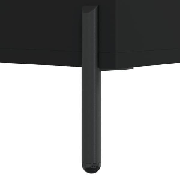 vidaXL Skjenk svart 34,5x34x90 cm konstruert tre