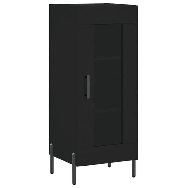 vidaXL Skjenk svart 34,5x34x90 cm konstruert tre