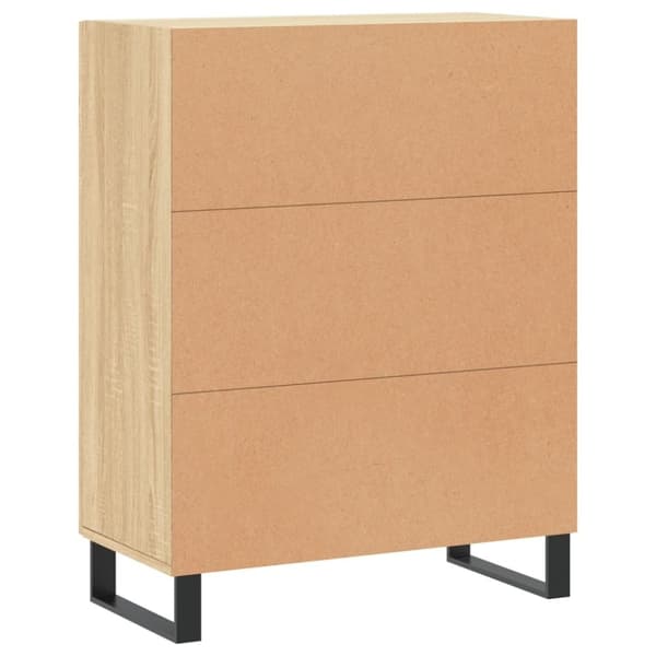 vidaXL Skjenk sonoma eik 69,5x34x90 cm konstruert tre