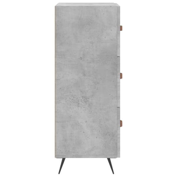 vidaXL Skjenk betonggrå 34,5x34x90 cm konstruert tre