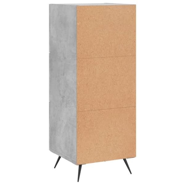 vidaXL Skjenk betonggrå 34,5x34x90 cm konstruert tre