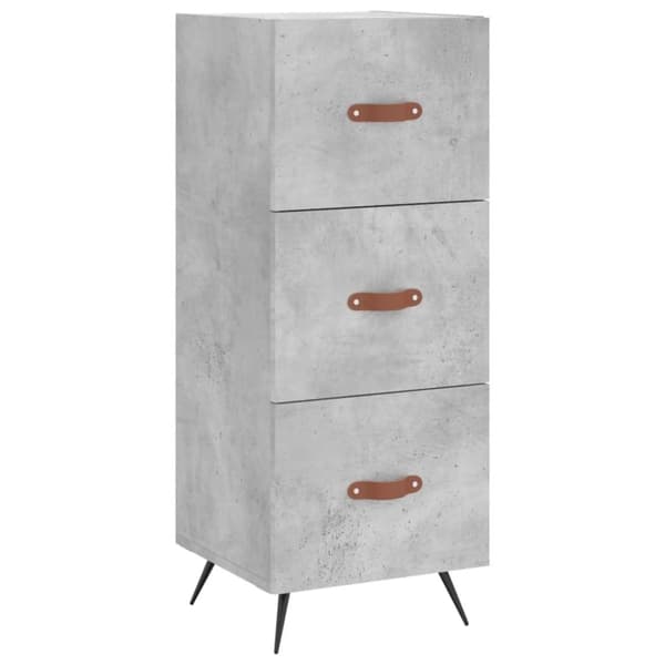 vidaXL Skjenk betonggrå 34,5x34x90 cm konstruert tre