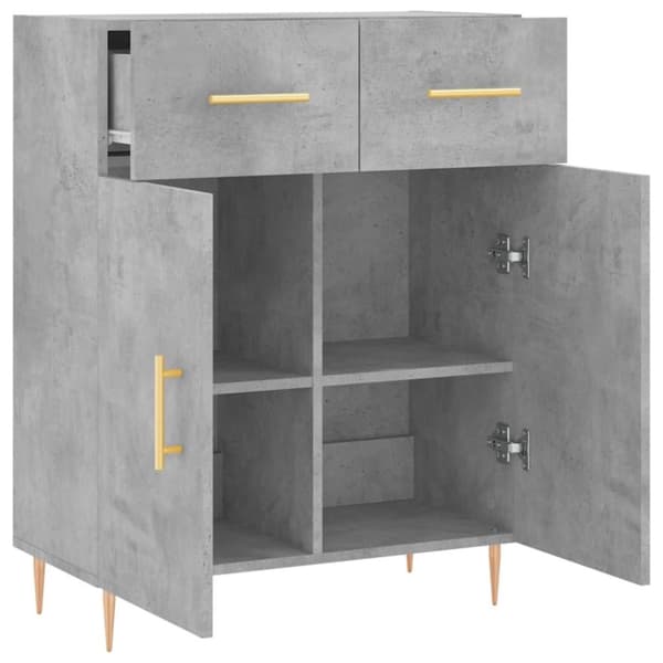 vidaXL Senkki betoninharmaa 69,5x34x90 cm tekninen puu