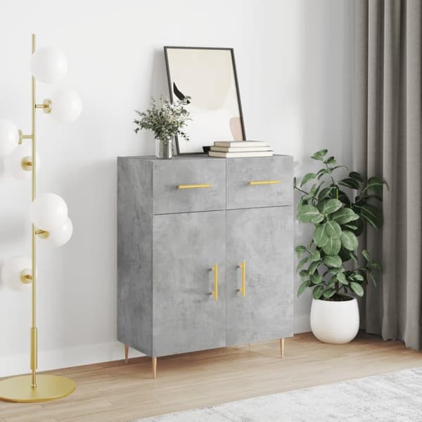 vidaXL Senkki betoninharmaa 69,5x34x90 cm tekninen puu