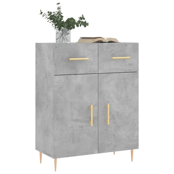 vidaXL Senkki betoninharmaa 69,5x34x90 cm tekninen puu