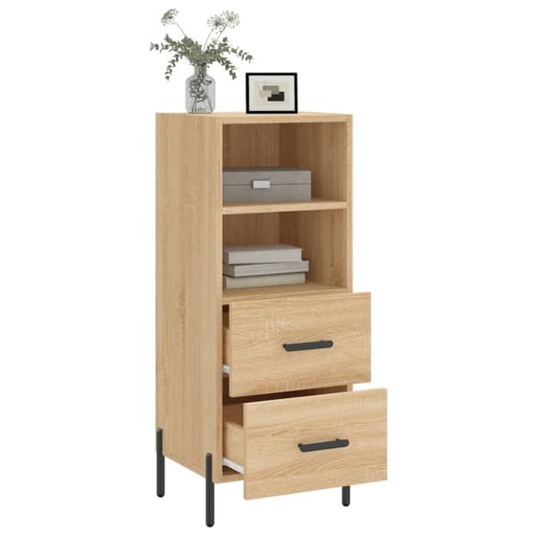 vidaXL Skänk sonoma-ek 34,5x34x90 cm konstruerat trä