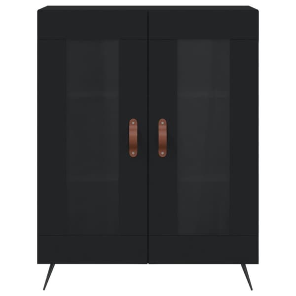 vidaXL Skjenk svart 69,5x34x90 cm konstruert tre