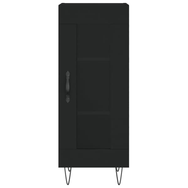 vidaXL skænk 34,5x34x90 cm konstrueret træ sort