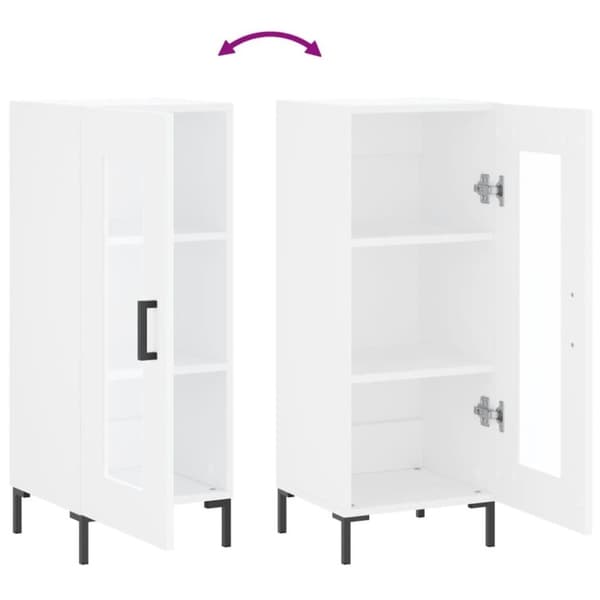 vidaXL skænk 34,5x34x90 cm konstrueret træ hvid