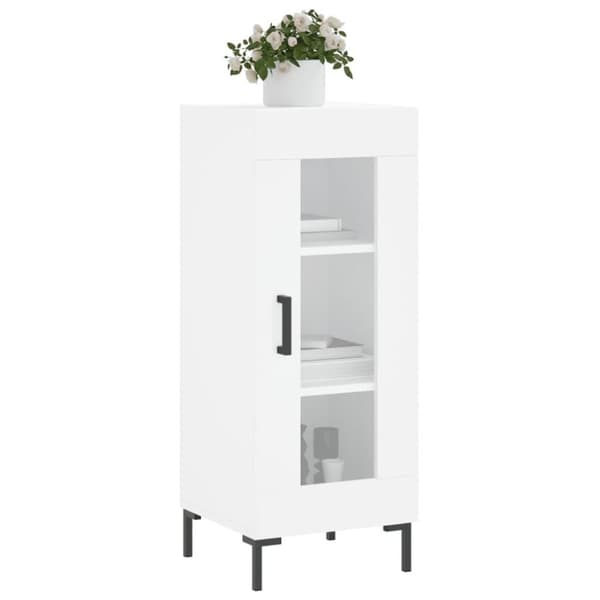 vidaXL skænk 34,5x34x90 cm konstrueret træ hvid