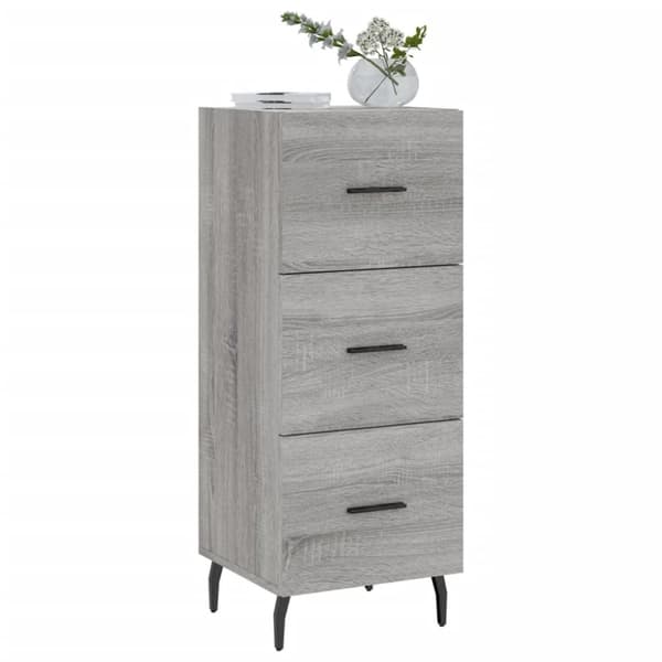 vidaXL Skjenk grå sonoma 34,5x34x90 cm konstruert tre