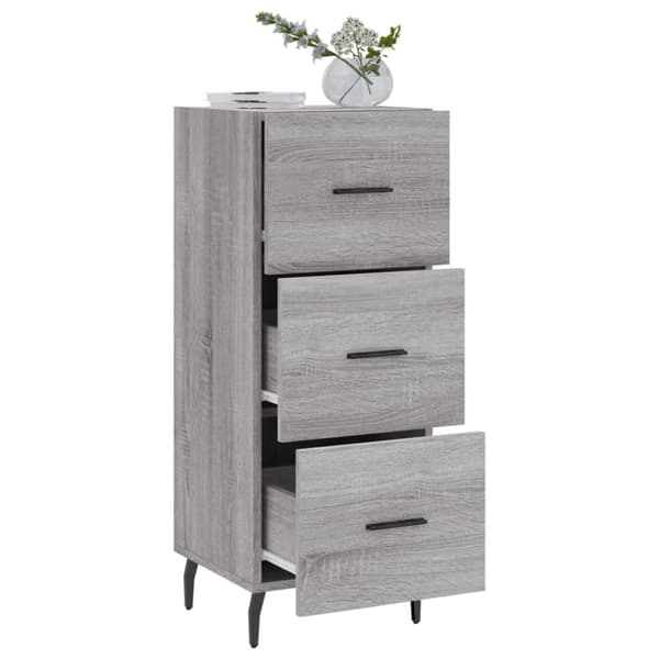 vidaXL Skjenk grå sonoma 34,5x34x90 cm konstruert tre