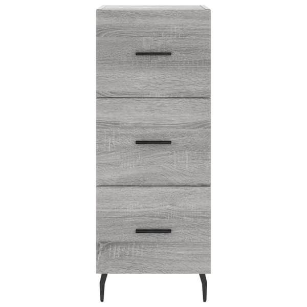 vidaXL Skjenk grå sonoma 34,5x34x90 cm konstruert tre