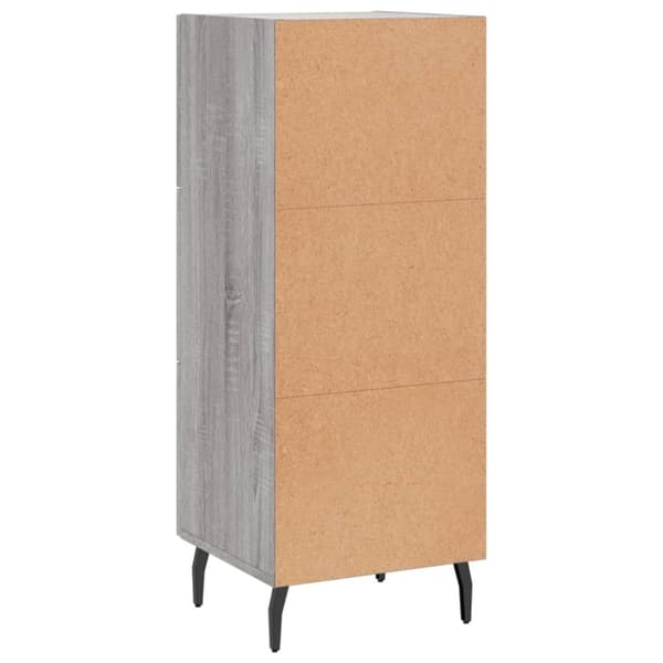vidaXL Skjenk grå sonoma 34,5x34x90 cm konstruert tre