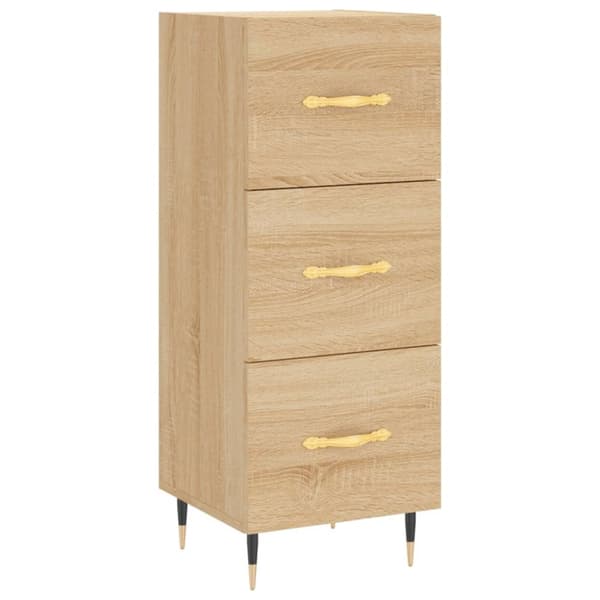 vidaXL Skjenk sonoma eik 34,5x34x90 cm konstruert tre