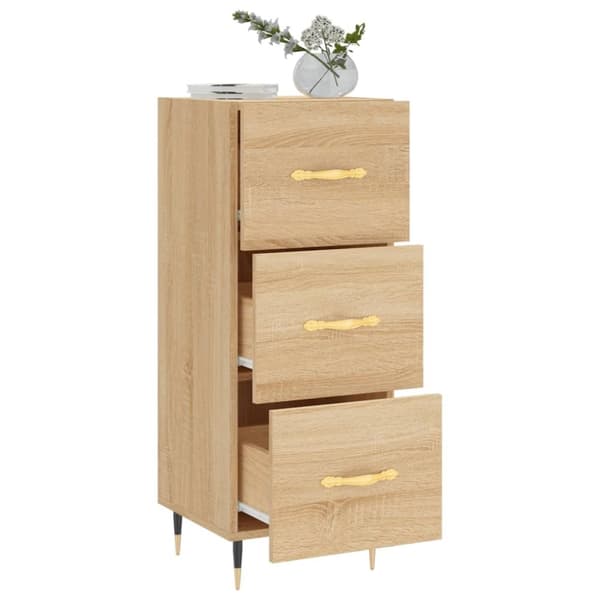 vidaXL skænk 34,5x34x90 cm konstrueret træ sonoma-eg