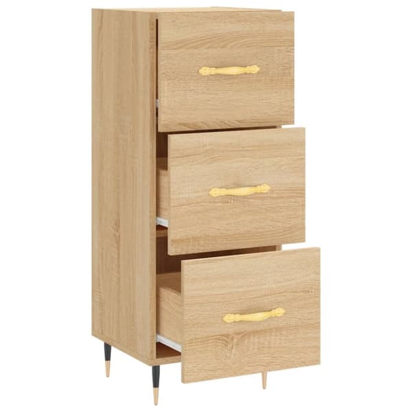 vidaXL skænk 34,5x34x90 cm konstrueret træ sonoma-eg