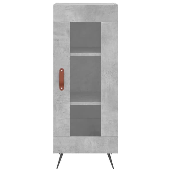vidaXL Skjenk betonggrå 34,5x34x90 cm konstruert tre