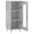 Miniatyrbilde 5 av 11: vidaXL Skjenk betonggrå 34,5x34x90 cm konstruert tre