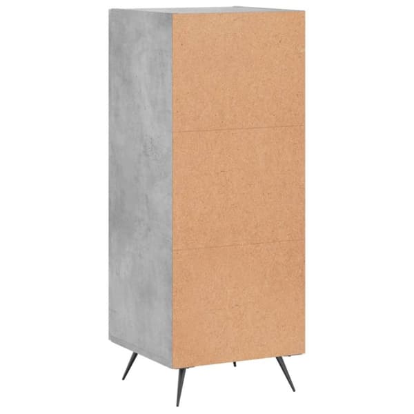 vidaXL Skjenk betonggrå 34,5x34x90 cm konstruert tre