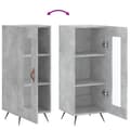 Miniatyrbilde 8 av 11: vidaXL Skjenk betonggrå 34,5x34x90 cm konstruert tre