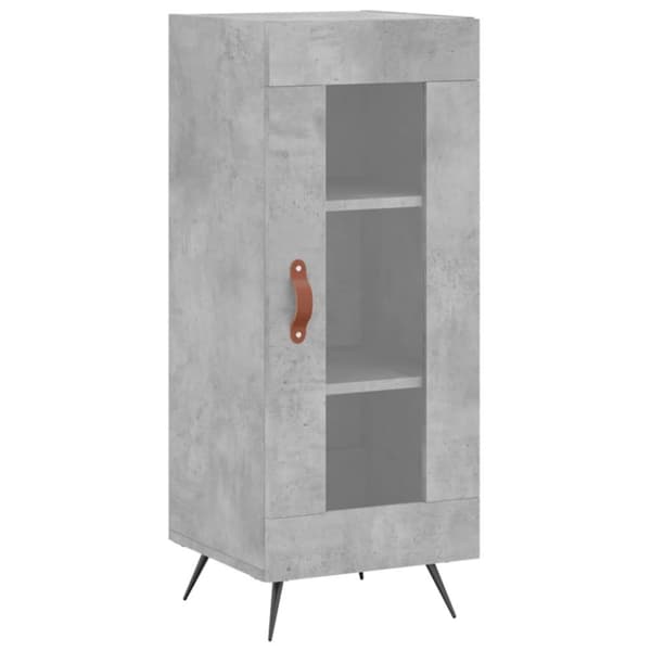 vidaXL Skjenk betonggrå 34,5x34x90 cm konstruert tre