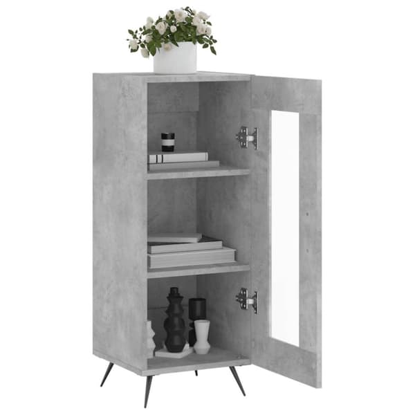 vidaXL Senkki betoninharmaa 34,5x34x90 cm tekninen puu