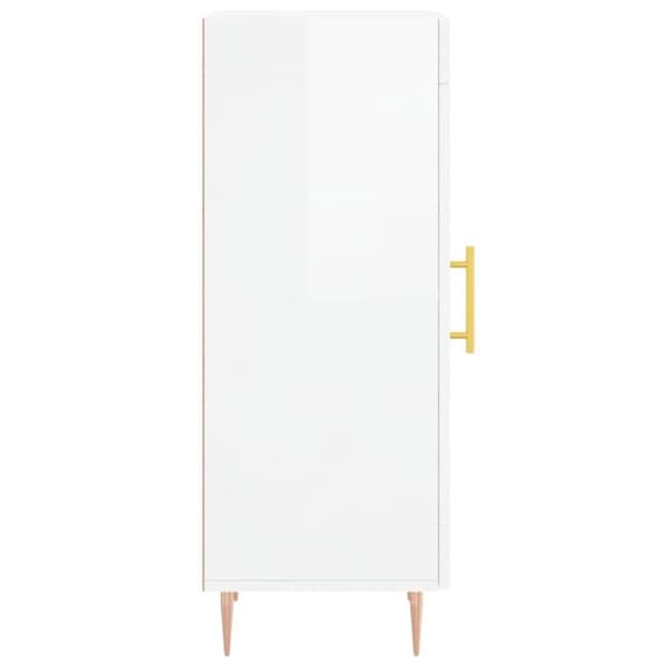 vidaXL skænk 34,5x34x90 cm konstrueret træ hvid højglans