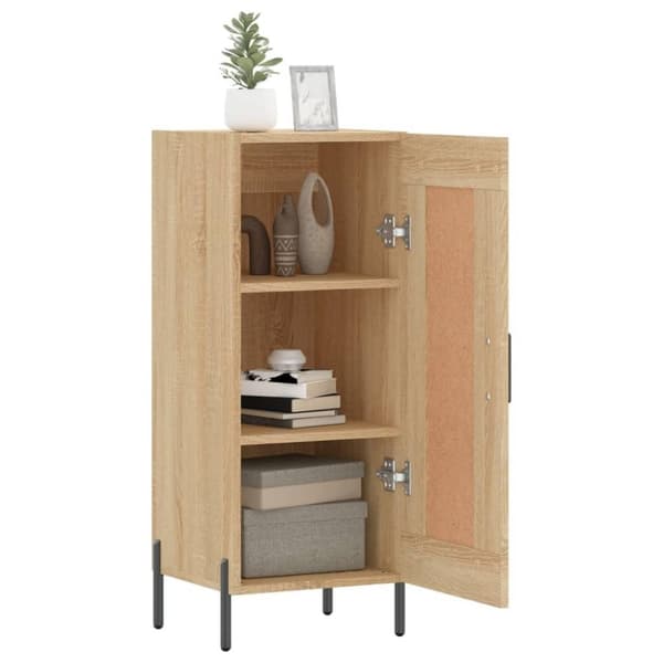 vidaXL Skjenk sonoma eik 34,5x34x90 cm konstruert tre