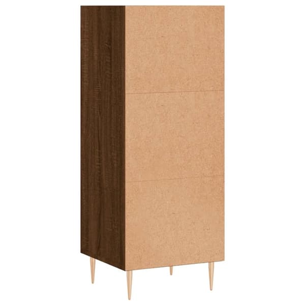 vidaXL skænk 34,5x32,5x90 cm konstrueret træ brun egetræsfarve