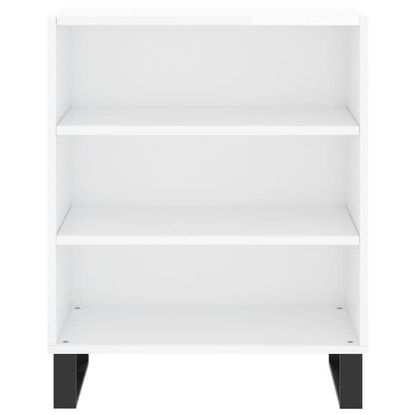 vidaXL skænk 57x35x70 cm konstrueret træ hvid højglans