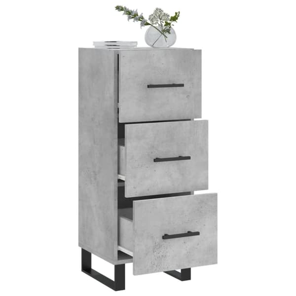 vidaXL Skåp betonggrå 34,5x34x90 cm konstruerat trä